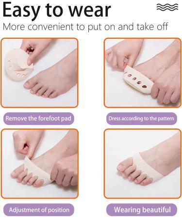 SooGree Ball of Foot Cushions (7 Pairs) - Soft Gel Metatarsal Pads for Pain Relief | Invisible Socks for Women and Men - Reusable Forefoot Cushions - Buy Online on GoSupps.com