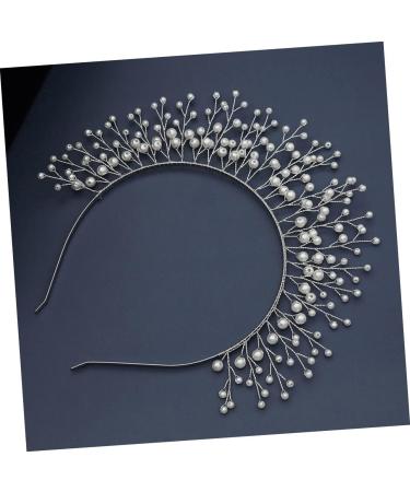 VINTORKY 1pc Pearl Headband Bling Head Bopper Victorian Pearl Accessories for Women Pearl Bopper Headband Rhinestone Barrettes for Women Bridal Tiara Birthday Decorate Bride Wedding Alloy - Buy Online on GoSupps.com
