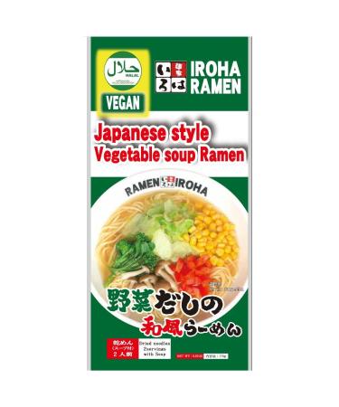 VEGAN & HALAL Japanese Vegetable Soup Ramen 2 Servings Menya Iroha from JAPAN