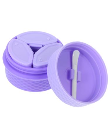 FOMIYES 1 Set Cream Box Empty Makeup Pot Salve Jar Makeup Pots Container Lotion Cream Jar Face Cream Pot Cream Holder for Women Body Butter Jar Storage Box Miss Leakproof Purple Silica Gel 6.5X6.5X4.5CM Purple