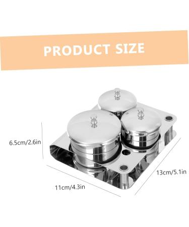 FOMIYES 5 Sets Nail Art Storage Jar Container with Lid Metal Bracket Manicure Cup Dappen Dish Cup Mini Nail Polish Kit U as Acrilicas Metal Holder Metal Stand Liquid Stainless Steel Tool - Buy Online on GoSupps.com