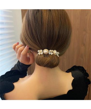 xbiez Stylish Hair Curler Bow Barrettes Elegant Styling Accessories Hairpin Hair Braiding Braider Hairgrip Styling Tools Rows of flowers - Buy Online on GoSupps.com