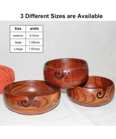 Handmade Rosewood Yarn Bowl Holder - X-Large Size for Knitting & Crochet - Perfect Gift for Mother's Day & Christmas - Buy Online on GoSupps.com