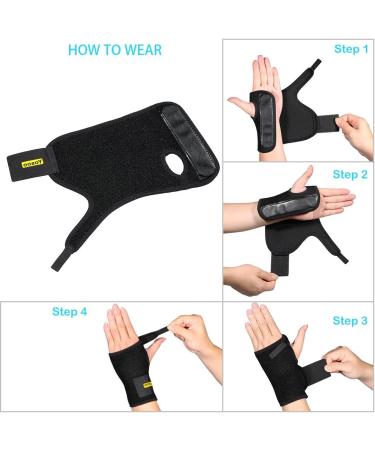 Buy Right Hand Wrist Support Brace with Removable Splint Stabilizer - Breathable Carpal Tunnel Splint for Arthritis & Tendonitis Relief | International Shipping Available - Buy Online on GoSupps.com