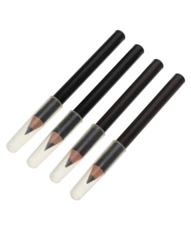 Mikinona 4pcs Wooden Eyebrow Pencil Brow Shaping Kit Brow Filler Pen Eye Brow Makeup Pencil Eye Brow Pencils