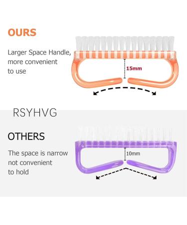 RSYHVG 4 Pcs Nail Brushes Nail Cleaning Brush Plastic Handle Scrubbing Brush Eco Friendly Fingernail Brush with Soft Bristles Nail Manicure Dust Brush for Hand Toes Nail Home Garden Salon use - Buy Online on GoSupps.com