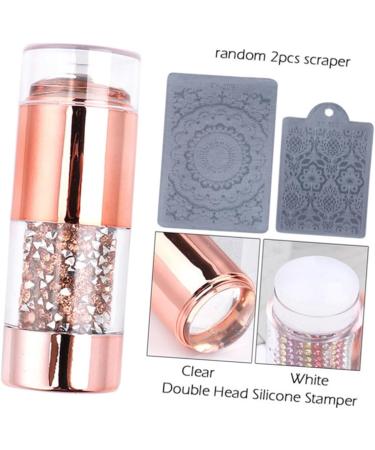 POPETPOP 1 Set Double-headed Silicone Diamond Seal Manicure Stamper French Nail Stamper Silicone Diamond Stencil Transfer Pens Nail Art Stamper Silicone Tools Sticker Silica Gel Delicate 8.6X3cm Colorful - Buy Online on GoSupps.com