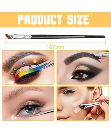 QOWUXHZ 2 Pieces Spatula Foundation Brush Ultra Thin Brushes for Foundation Foundation Concealer Flat Liquid Brush for Powder Foundation Cream or Powder with 1 Eyeliner Brush - Buy Online on GoSupps.com