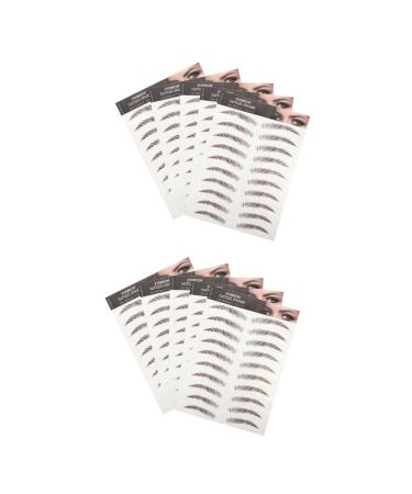 FOMIYES 10 Sheets Eyebrow 3d Sticker Lady Tools False Eyebrows -like Eyebrows Stickers Template Girl