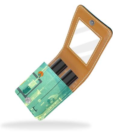 Shop Mini Leather Lipstick Organizer with Mirror - Cartoon Chemistry A229v4fpuq | International Shipping Available - Buy Online on GoSupps.com