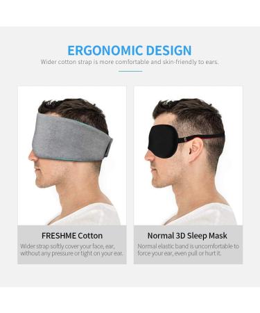 FRESHME Mulberry Silk and Cotton Sleep Mask - Adjustable Breathable Eye Mask for Sleeping - Soft Pure Silk Blindfold for Women Men - Ideal for Yoga, Travel, Nap - Comfortable Eye Mask - Buy Online on GoSupps.com