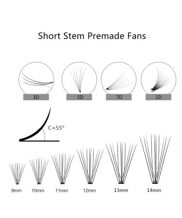 1000Fans Premade Eyelash Extensions 3D Volume C-Curl 0.07mm Loose Lashes for Perfect Volume - Buy Online on GoSupps.com