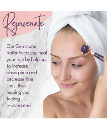 Buy Celestial Silk Amethyst Face Roller - Premium Anti-Aging Facial Massager | Genuine Natural Amethyst Gemstone for Skin Care - International Shipping Available - Buy Online on GoSupps.com