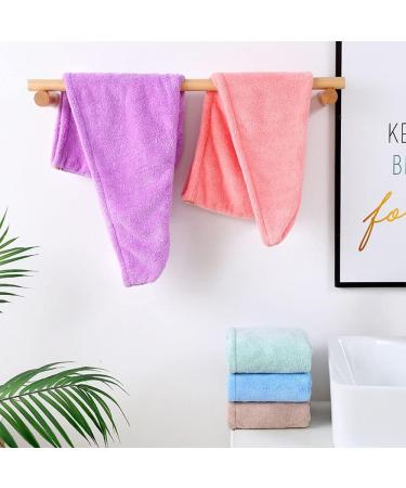 Beafota Microfiber Hair Turban Set 5 Soft Shower Towels for Wet & Curly Hair Anti-Frizz Drying Wraps (25x65cm) - Buy Online on GoSupps.com