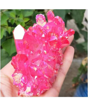 80-280gCrystal Cluster Natural Titanium Coating Rose red Quartz vug Plating Stone Flower Crystals Beautiful ZJGIDTEM (Size : 150-180g) - Buy Online on GoSupps.com