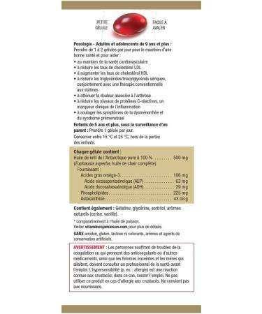 Jamieson Omega Complete Super Krill 500mg 60's 60 Softgels 60 count (Pack of 1) - Buy Online on GoSupps.com