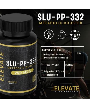 Elevate Supplements SLU-PP-332 250mcg 60 Capsules - Advanced Cellular Support Formula Promotes Energy Metabolic Health & Longevity - Premium Wellness Supplement - Buy Online on GoSupps.com