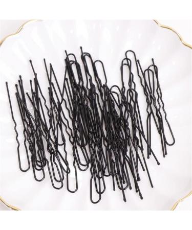 50 Metal U-Shaped Hairpins | Blonde Bobby Pins for Styling | Hair Accessories & Salon Tools (Black 6 cm) - Buy Online on GoSupps.com