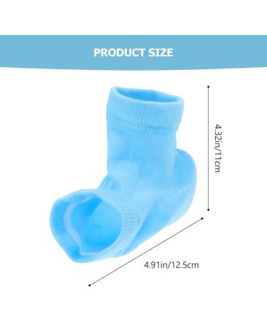 Lurrose 1set Heightening Socks Half Heel Height Increase moisturizing Heel Sleeves Heel moisturizing Sock Socks for Heels Silicone Half Shoe Lift Soft Gloves Polyester Cotton Men and Women Blue - Buy Online on GoSupps.com