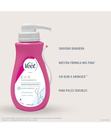 Veet Depilatory Cream Sensitive Skin Dispenser 400 ml - Buy Online on GoSupps.com