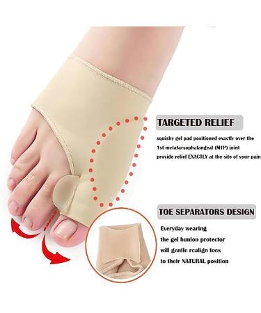 Premium Bunion Corrector Socks with Pads - 2 Pairs | Toe Straightener Brace | Bunion Relief for Unisex - Buy Online on GoSupps.com