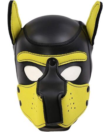 Buy Yiqin RWSX XL Yellow Dog Mask - Soft Latex Puppy Mask for Halloween & Parties - Removable Mouth - International Shipping Available - Buy Online on GoSupps.com