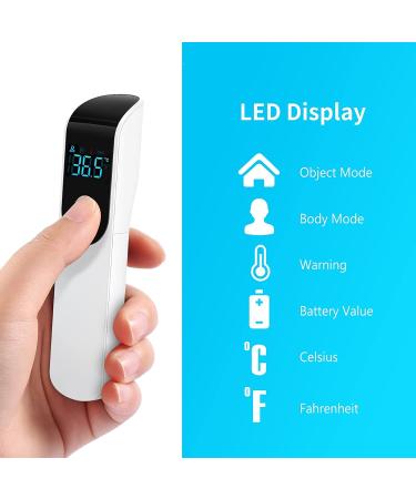 EzMedrx 2Pack Forehead Thermometer - Digital LCD Display, Non-Contact, Fever Alarm, Fast & Accurate Reading - Buy Online on GoSupps.com