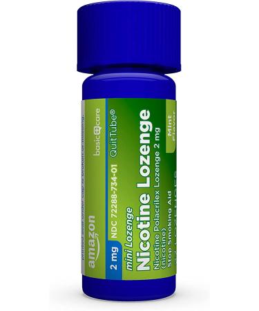 Amazon Basic Care Mini Nicotine Polacrilex Lozenge 2mg Mint 135 Count - Stop Smoking Aid - Mint Flavor Lozenges for Quitting Smoking - Buy Online on GoSupps.com