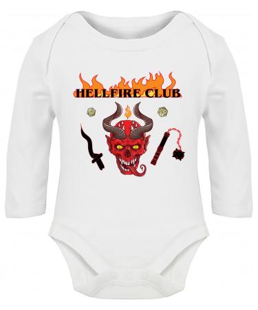 Hippowarehouse D&D HELLFIRE GROUP CLUB baby vest bodysuit (long sleeve) boys girls