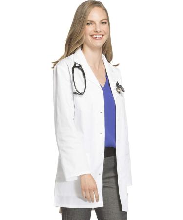 Cherokee Women Scrub Lab Coat Traditional fit with Two Patch Pockets and a Chest Pocket 1462 Medium White - Buy Online on GoSupps.com