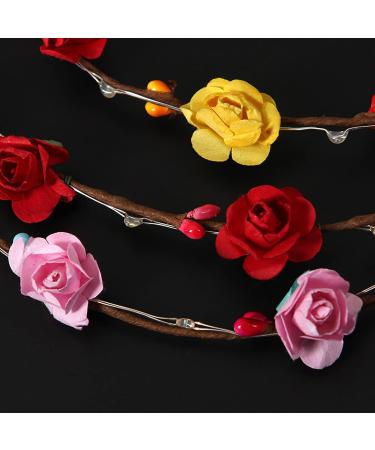 Enkarl LED Flower Crown 12Pcs - Light Up Headband for Women & Girls, Wedding, Party, Christmas, Festival - Buy Online on GoSupps.com