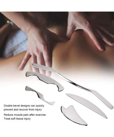ANGGREK 5pcs/Set Stainless Steel Gua Sha Scraping Massage Tools for Muscle Pain Relief - Premium Quality - Buy Online on GoSupps.com