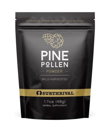 Surthrival: Pine Pollen Powder (48g)  Wild Harvested  Energy & Endurance Restoration