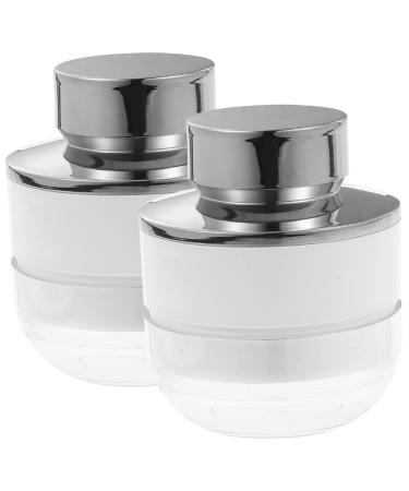 Healeved 2pcs Mushroom Head Loose Powder Box Makeup Case Body Powder Puff Loose Powder Case Blusher Plastic 1 g (Pack of 1) As Shown