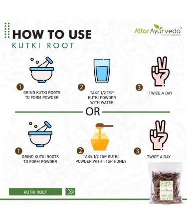  ATTAR AYURVEDA Attar Ayurveda Kutki - Katuki - Picrorhiza Kurroa (100 g) - Buy Online on GoSupps.com