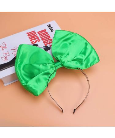 Minkissy Huge Bow Headband Candy Colored Hair Hoop Party Props Lovely Large Bowknot Hairband Party Props for Woman Girl(Green) - Buy Online on GoSupps.com