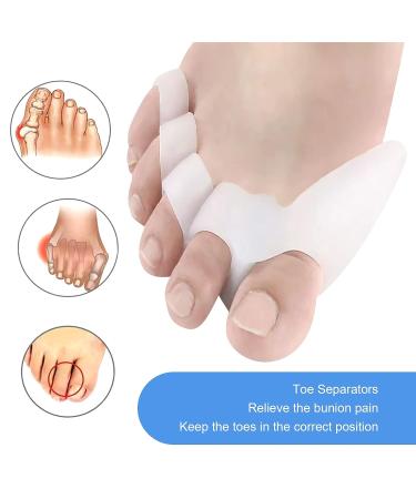 Angel Wings Silicone Toe Separators - 2 Pairs for Toe Straightening, Hammer Toe Relief, Bunion Pain - Men and Women - Buy Online on GoSupps.com