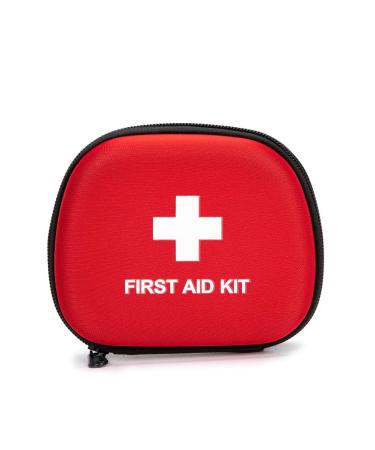 Jipemtra First Aid Hard Case Empty  First Aid Hard Shell Case First Aid EVA Hard Red Medical Bag for Home Health First Emergency Responder Camping Outdoors (5x4x1.8 Small) Small (Pack of 1)