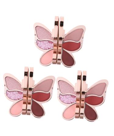 Beavorty Pressed 3 pcs eyeshadow palette matte blush makeup blush girl eye shadow Cosmetic Supply flash lighter woman 1 count (Pack of 1) As Shown 4x3pcs