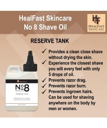 Skincare No 8 Shaving Oil | Best Pre Shave Oil for Men | Aromatic Essential Oils | Prevent Razor Burn & Ingrown Hair | 4 oz - Buy Online on GoSupps.com