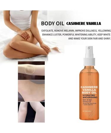 Vanilla and Cashmere Body Oil Deep Nourish Skin Vanilla Cashmere Body & Hair Oil Shiny Body Oil for Body Care - Buy Online on GoSupps.com
