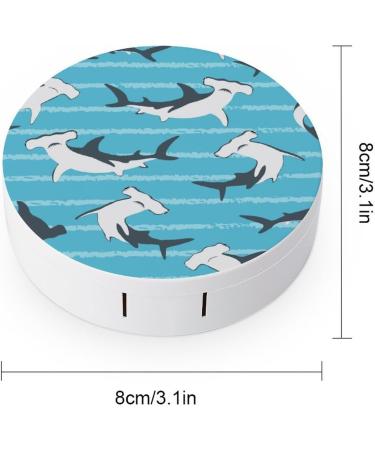 Travel Portable Hammerhead Shark Contact Lens Case with Mirror | Stylish & Functional Lens Storage - Buy Online on GoSupps.com