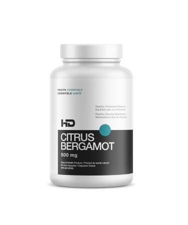 HD MUSCLE Citrus Bergamot Capsules | 500mg Citrus Bergamot & 10mg Bioperine | Bioavailable Citrus Bergamot Supplement for Cholesterol Support & Cardiovascular Health | 60 Capsules Citrus Bergamot 60 count (Pack of 1)