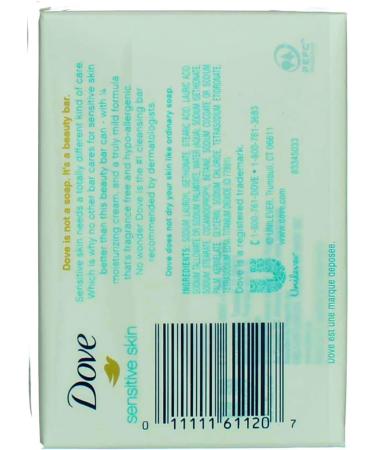 DOVE BAR SENSITIVE SKIN UNSCNT 2 X 3.75 OZ Unscented 106 g (Pack of 2) - Buy Online on GoSupps.com