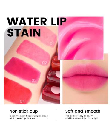 Watermelon Cherry Lip Stain Tint Set - Moisturizing, Waterproof and Long-Lasting Lip Tint for Lips, Cheeks, and Eyes - Natural Lip Color Makeup - 7.1ml/0.24oz*2 - Pack of 1 - Buy Online on GoSupps.com