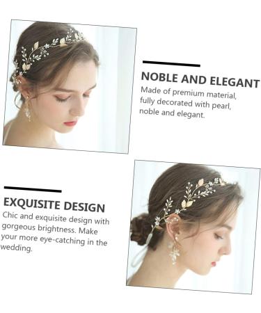 FRCOLOR 1pc Headband Bride Hair Bride Headdress Bride Shiny Headdress Pearl Headdress Fashion Bride Headwear Fashion Headdress Wedding Accessory Wedding Shiny Headdress Alloy - Buy Online on GoSupps.com