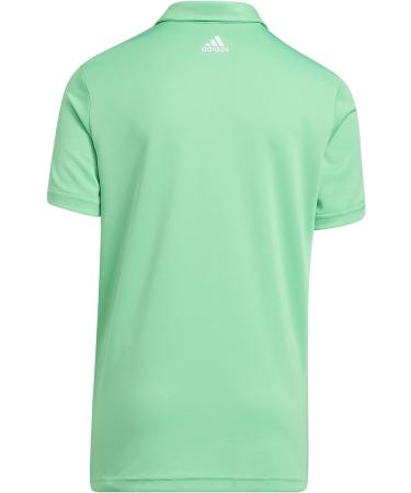 adidas Boys 3-Stripes Polo Shirt - Semi Screaming Green, Medium, Recycled Materials - Buy Online on GoSupps.com