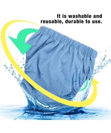 Adjustable Washable Adult Diaper Pants in Blue | Reusable Leak-Free Incontinence Nappy with Dual Opening Pocket | Ideal for Disability Care - Buy Online on GoSupps.com