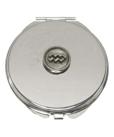 Aquarius Zodiac Compact Mirror Handbag Gift With Free Engraving 9