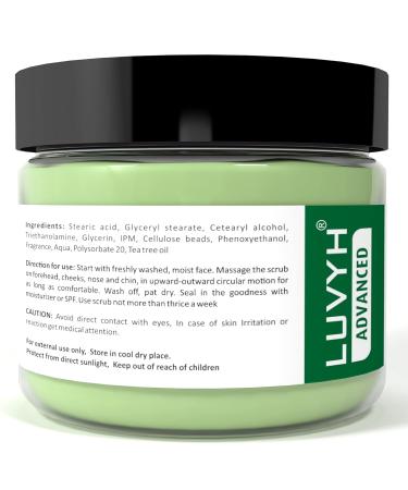 Tea Tree Skin Clearing Face Scrub & Moisturizer Cream - Deep Cleansing Exfoliator for Blackheads & Tan Removal | 100g - Perfect for Men & Women - Buy Online on GoSupps.com